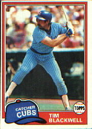 1981 Topps Baseball Cards      553     Tim Blackwell